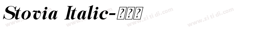 Stovia Italic字体转换